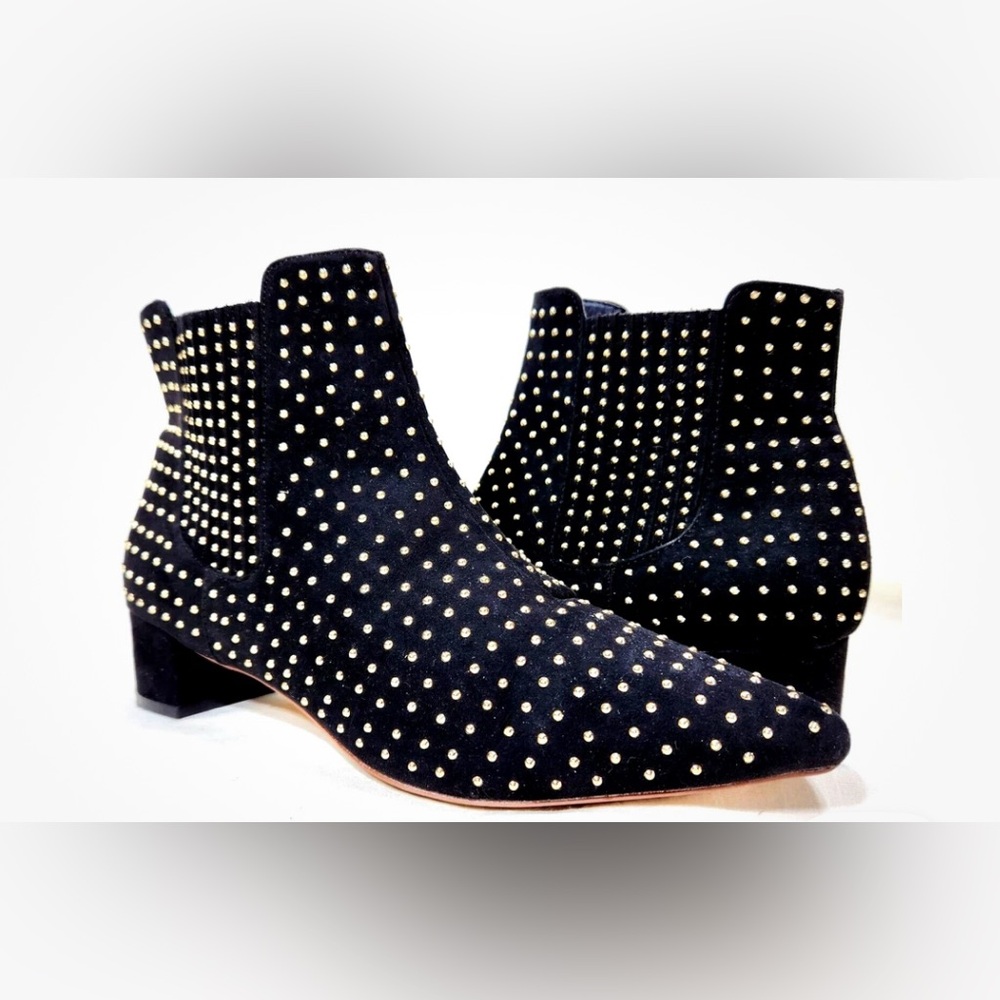 TOPSHOP 'Killer' Gold Studded Ankle Boots/ woman’s size 8 ⭐️ host Pick